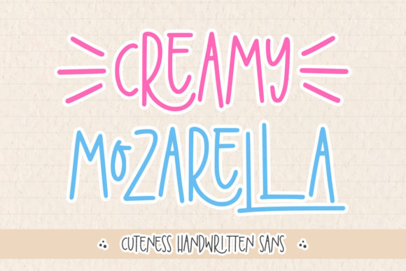 Creamy Mozarella: A Playful Display Font for Digital Branding