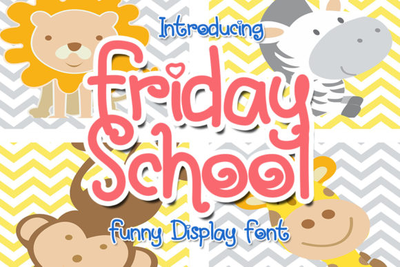 Friday School: A Playful Display Font for Scroll-Stopping Campaigns