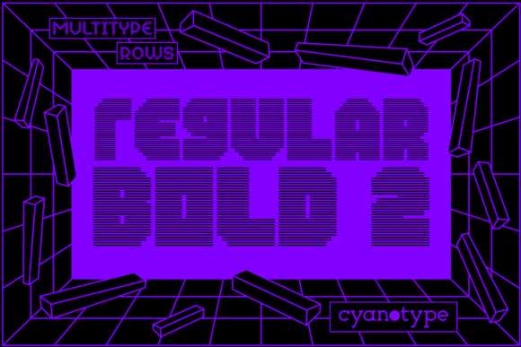 MultiType Rows Regular Bold 2: A Pixel-Driven Display Font for Digital Impact