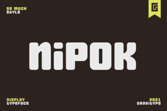Nipok: A Playful, Retro-Inspired Display Typeface for Real Branding