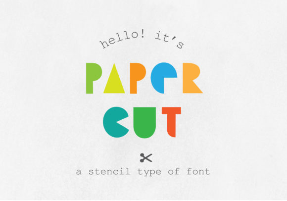 Paper Cut Font: A Geometric Display Typeface for Handmade Brands