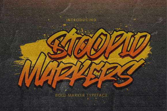 Stoopid Markers: A Bold, Street-Smart Display Font for Small Business Branding